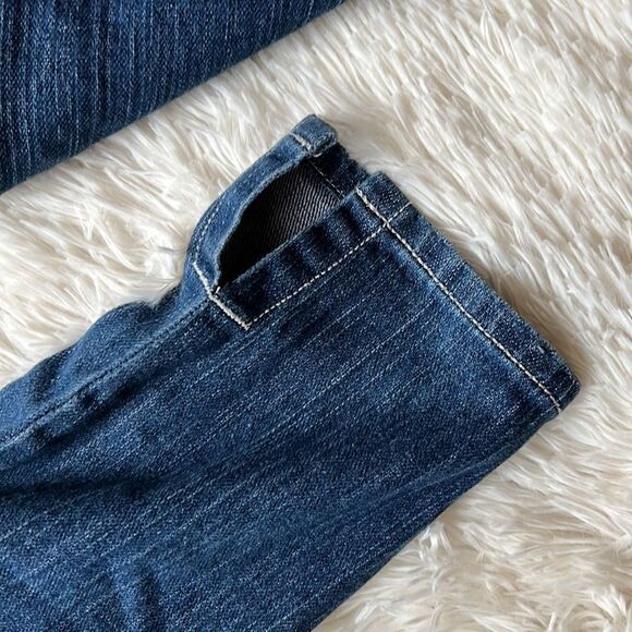 Industrial Cotton Capris Jeans Embroidered Pockets Boho Hippie Size 9 - Picture 4 of 6